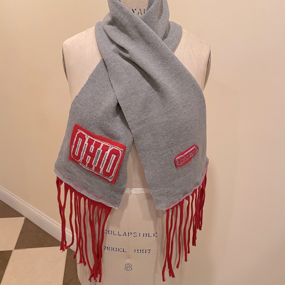 Upcycled Ohio State scarf